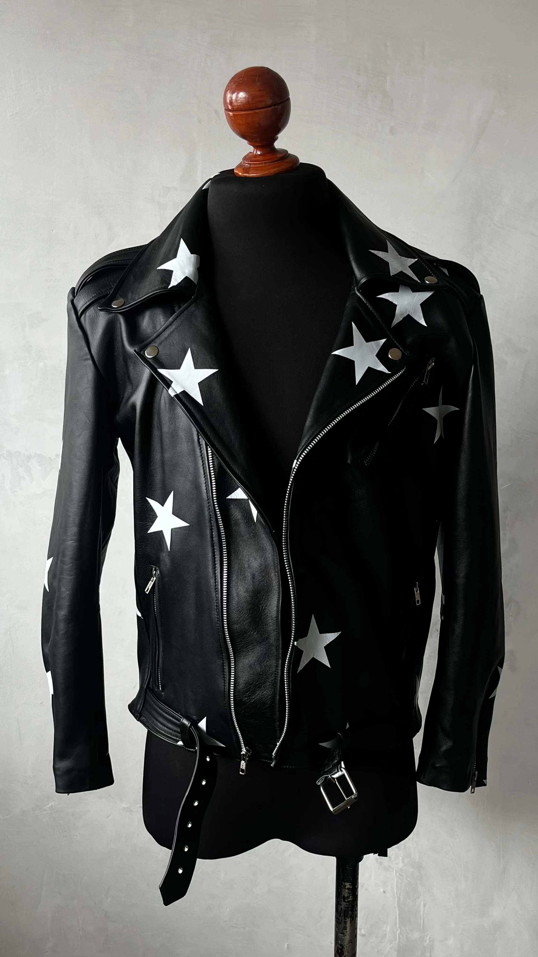 Biker no.1 black stars - Image 2