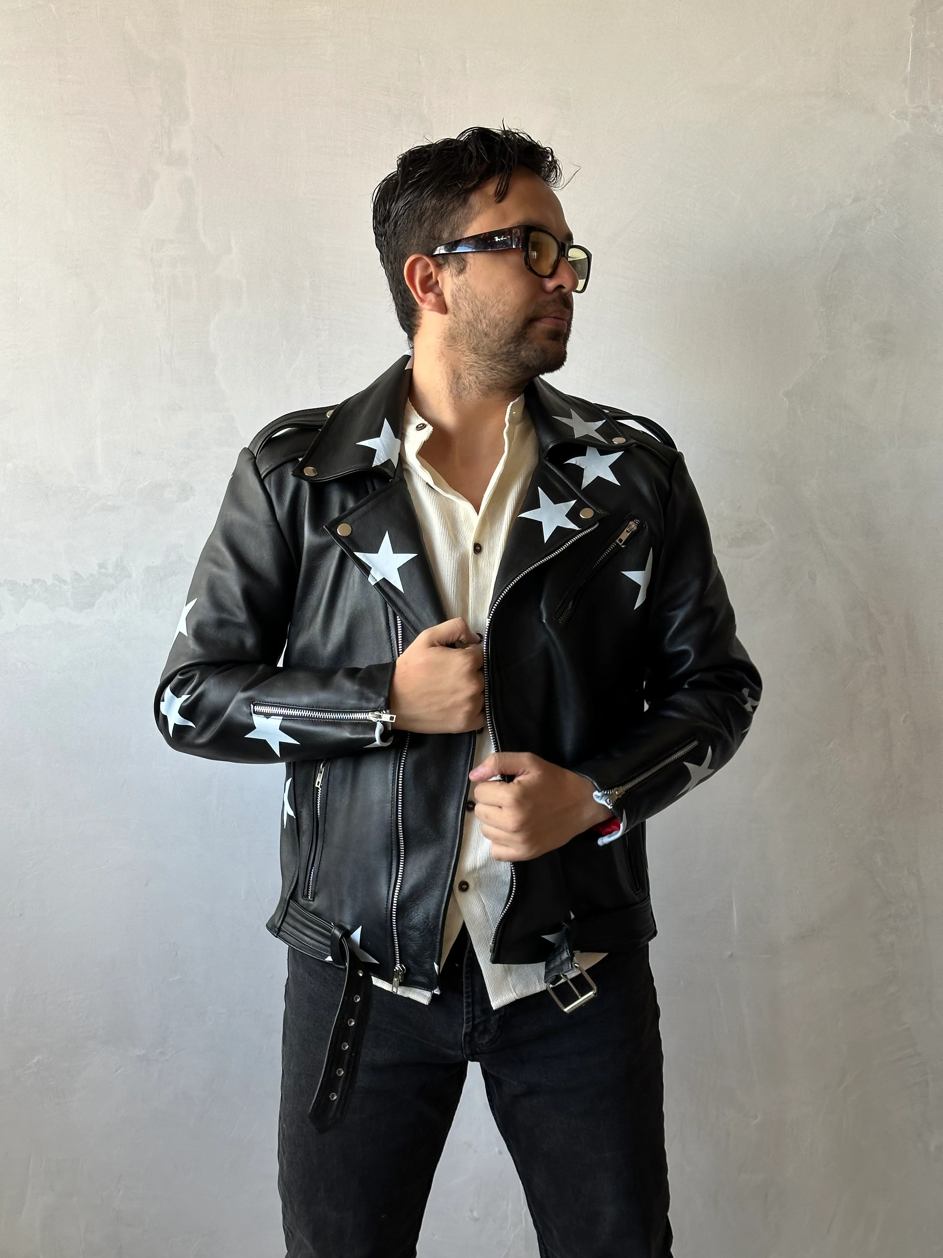 Biker no.1 black stars - Image 4