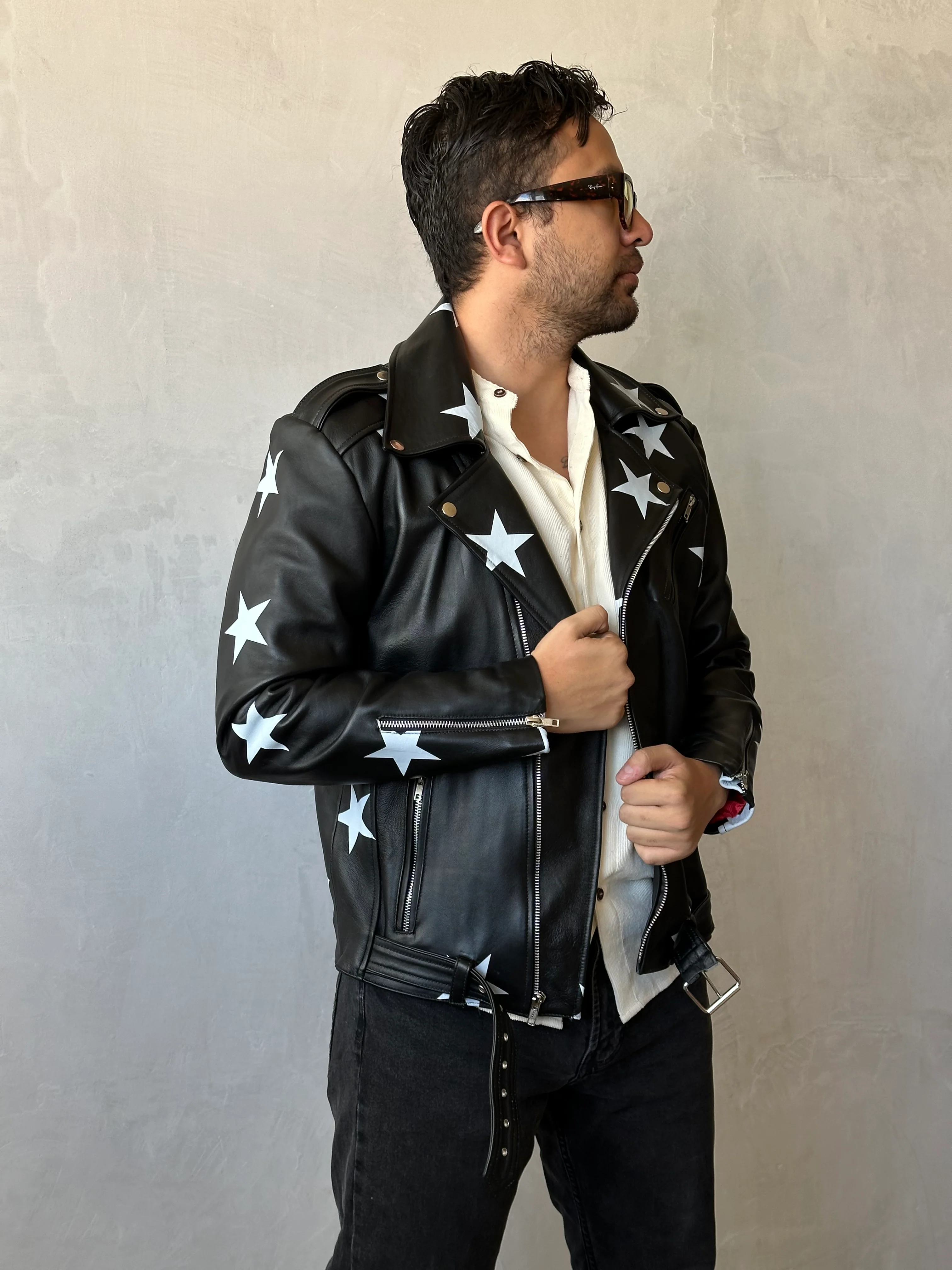 Biker no.1 black stars - Image 5