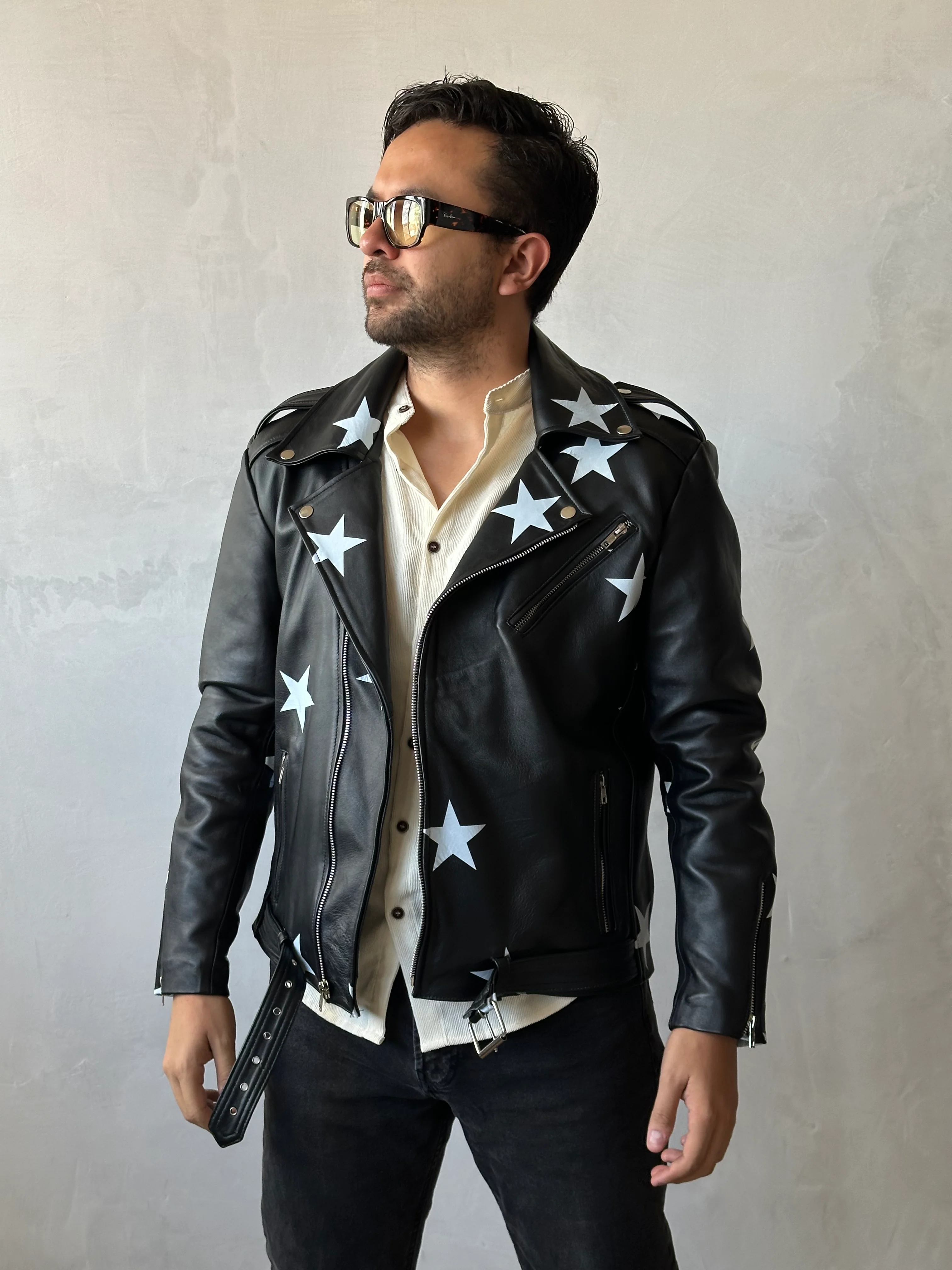 Biker no.1 black stars - Image 7