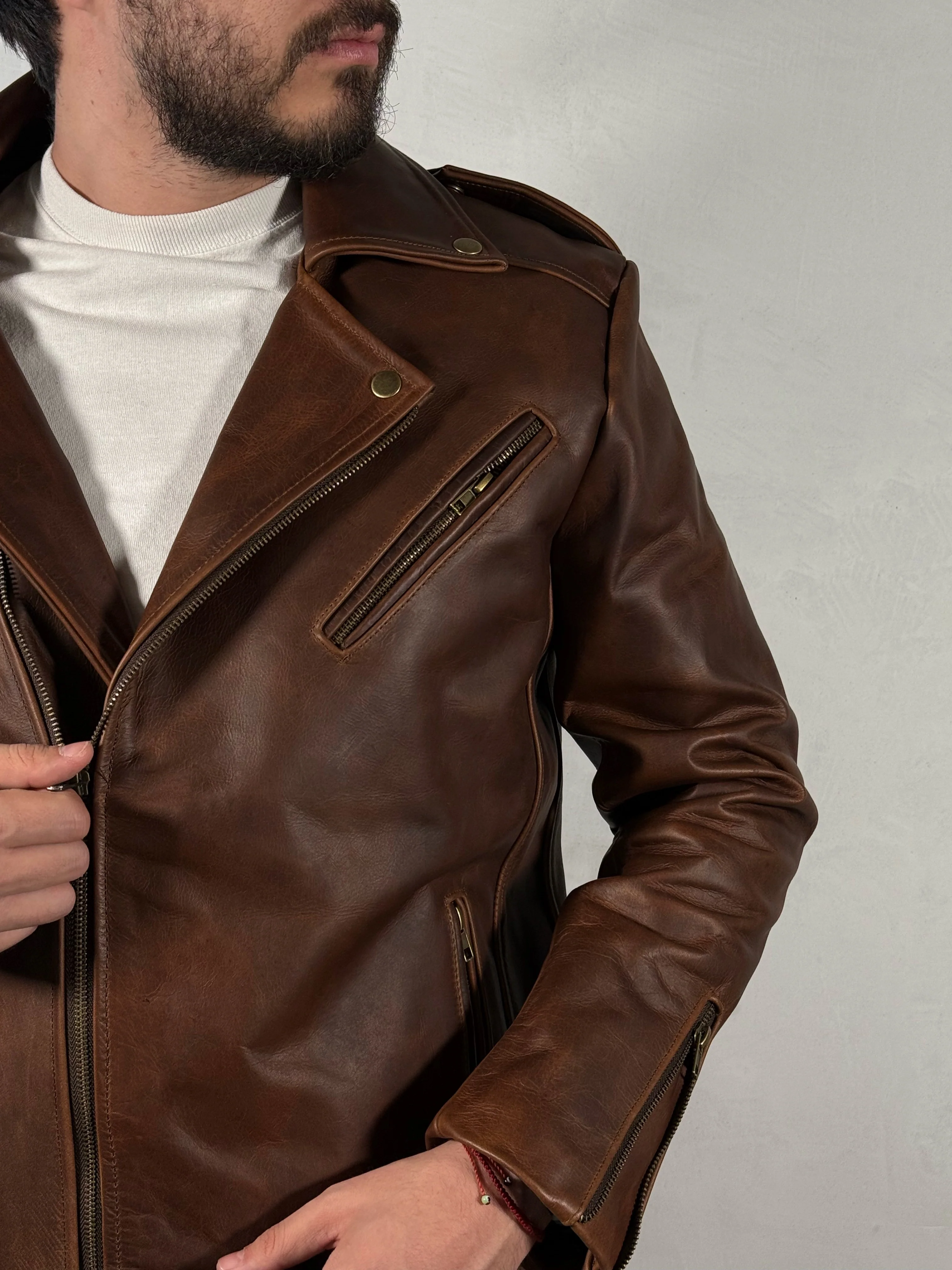 Biker no.1 cuero tabaco - Image 12
