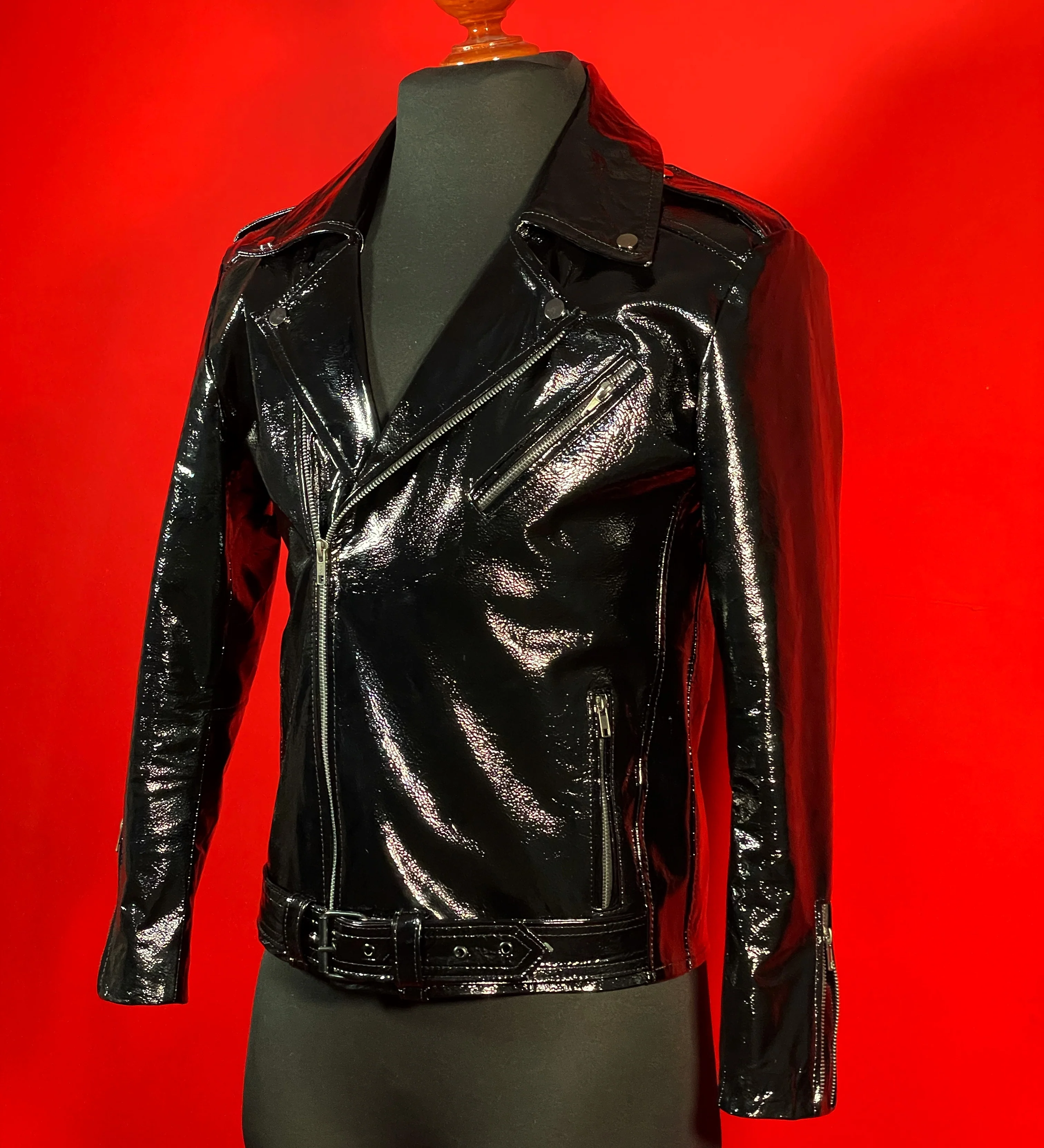 Biker no.1 darkes black charol - Image 6