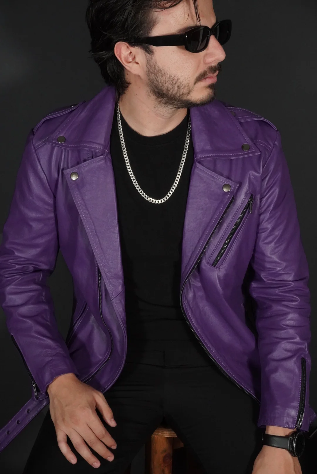 Biker no.1 deep purple - Image 2