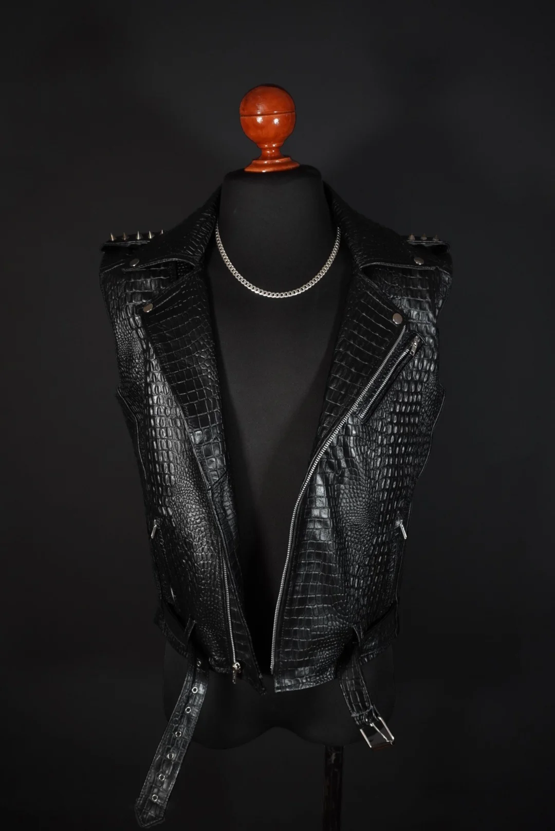 Biker no.1 vest coco black - Image 11