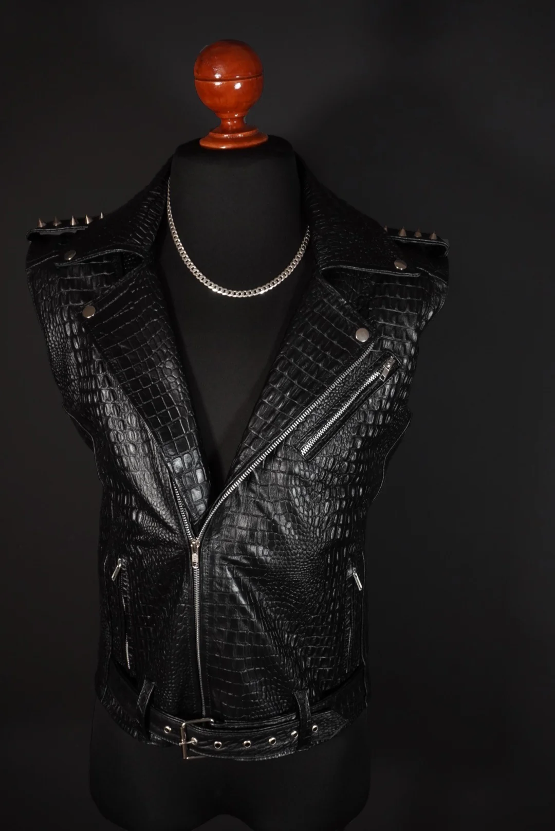 Biker no.1 vest coco black - Image 4