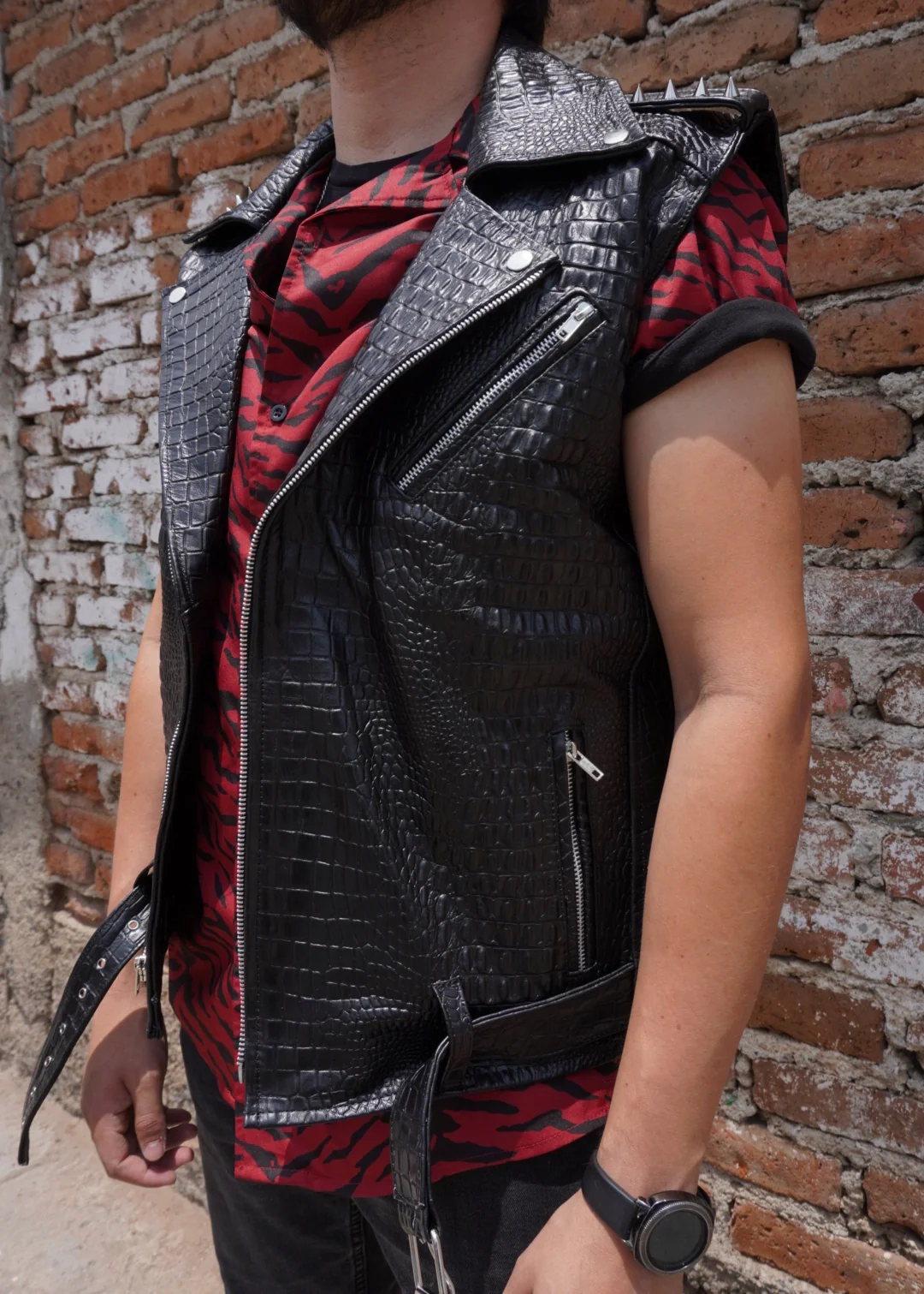 Biker no.1 vest coco black - Image 7
