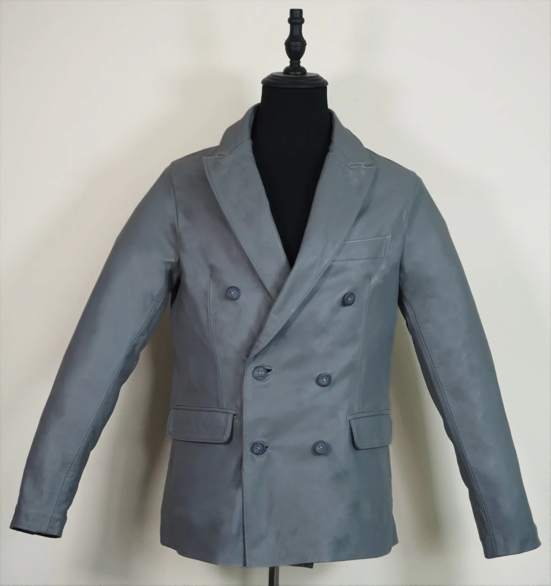 Blazer cruzado gris