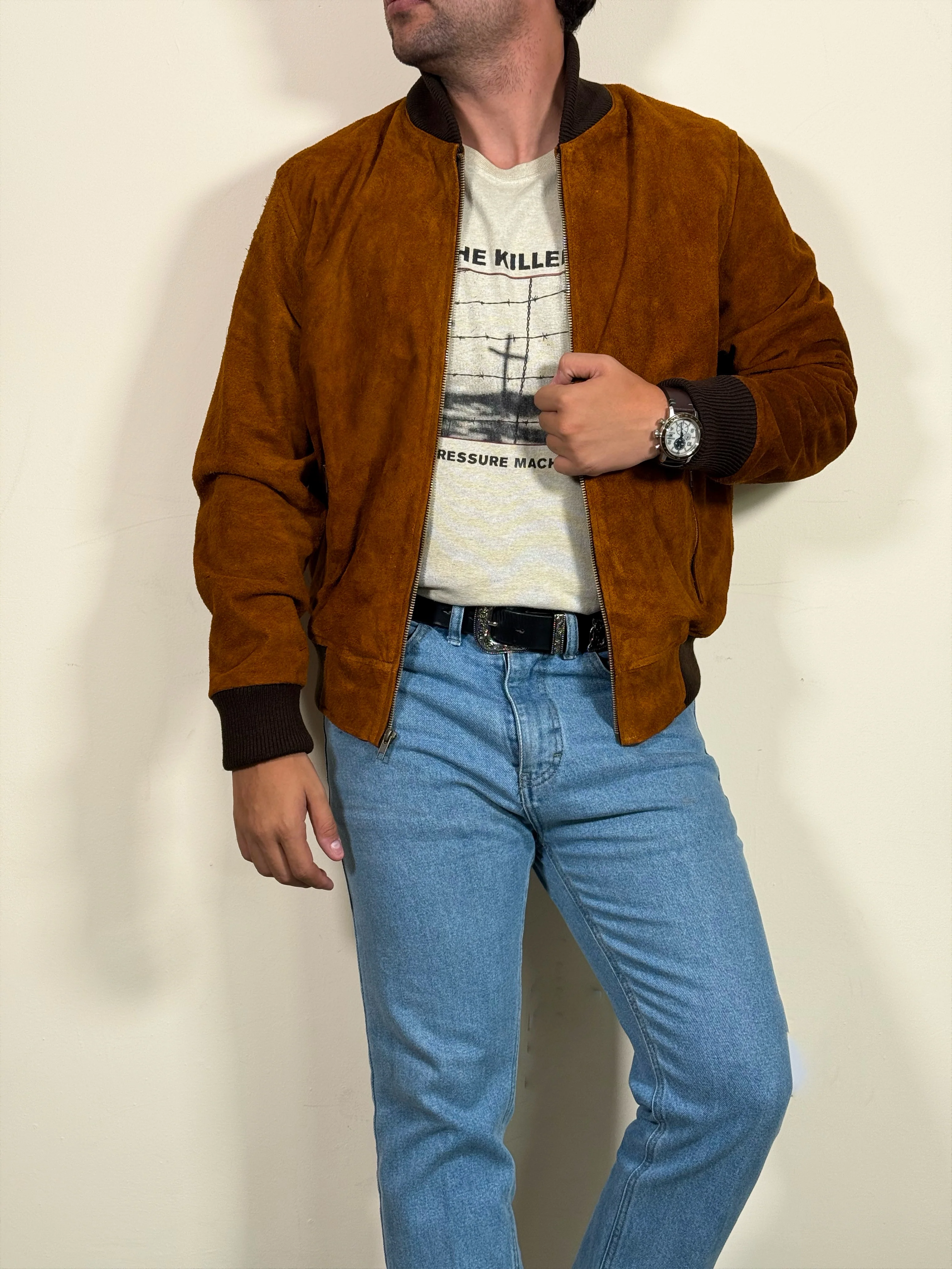 Bomber gamuza camel - Image 12