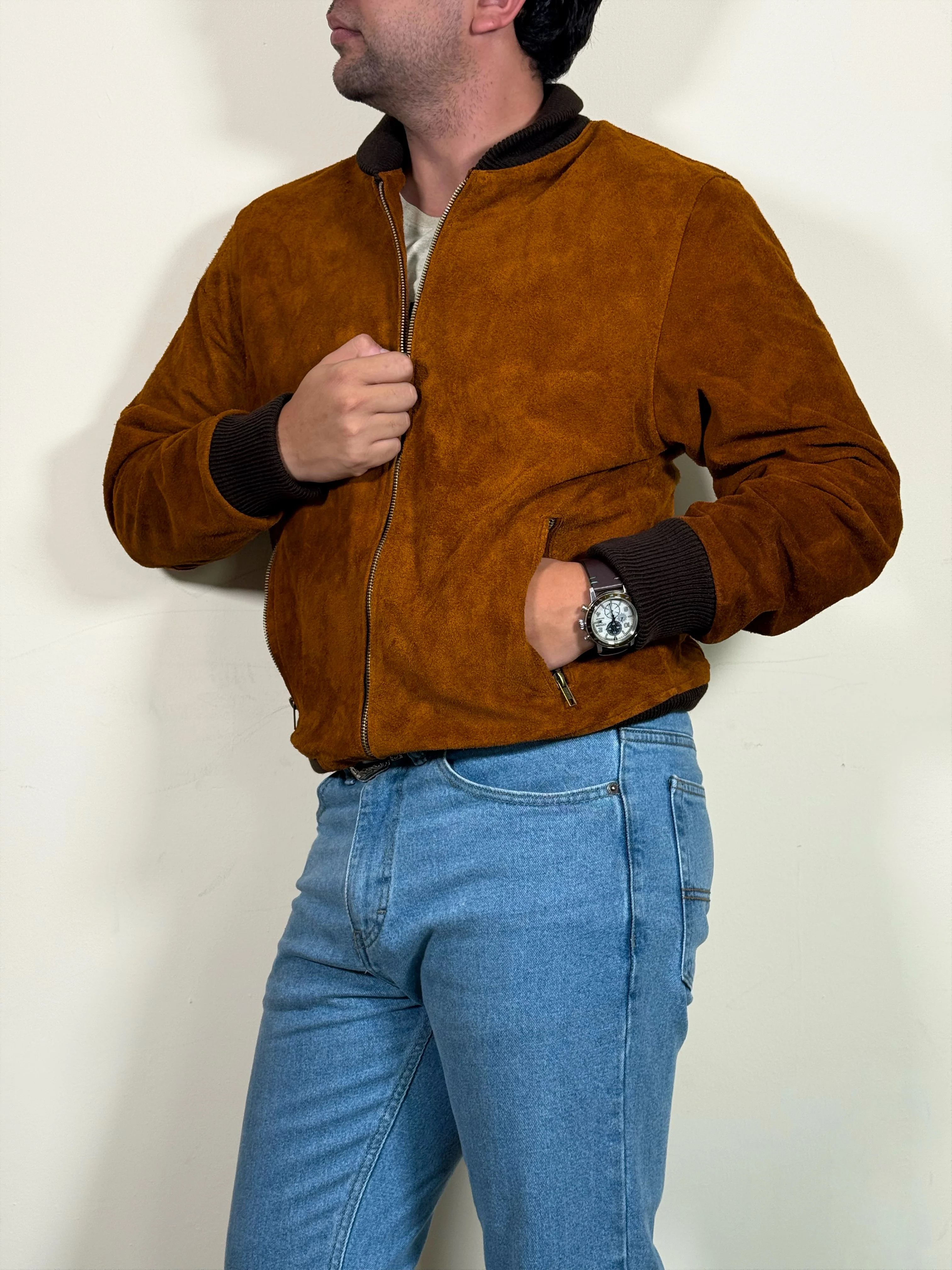 Bomber gamuza camel - Image 15