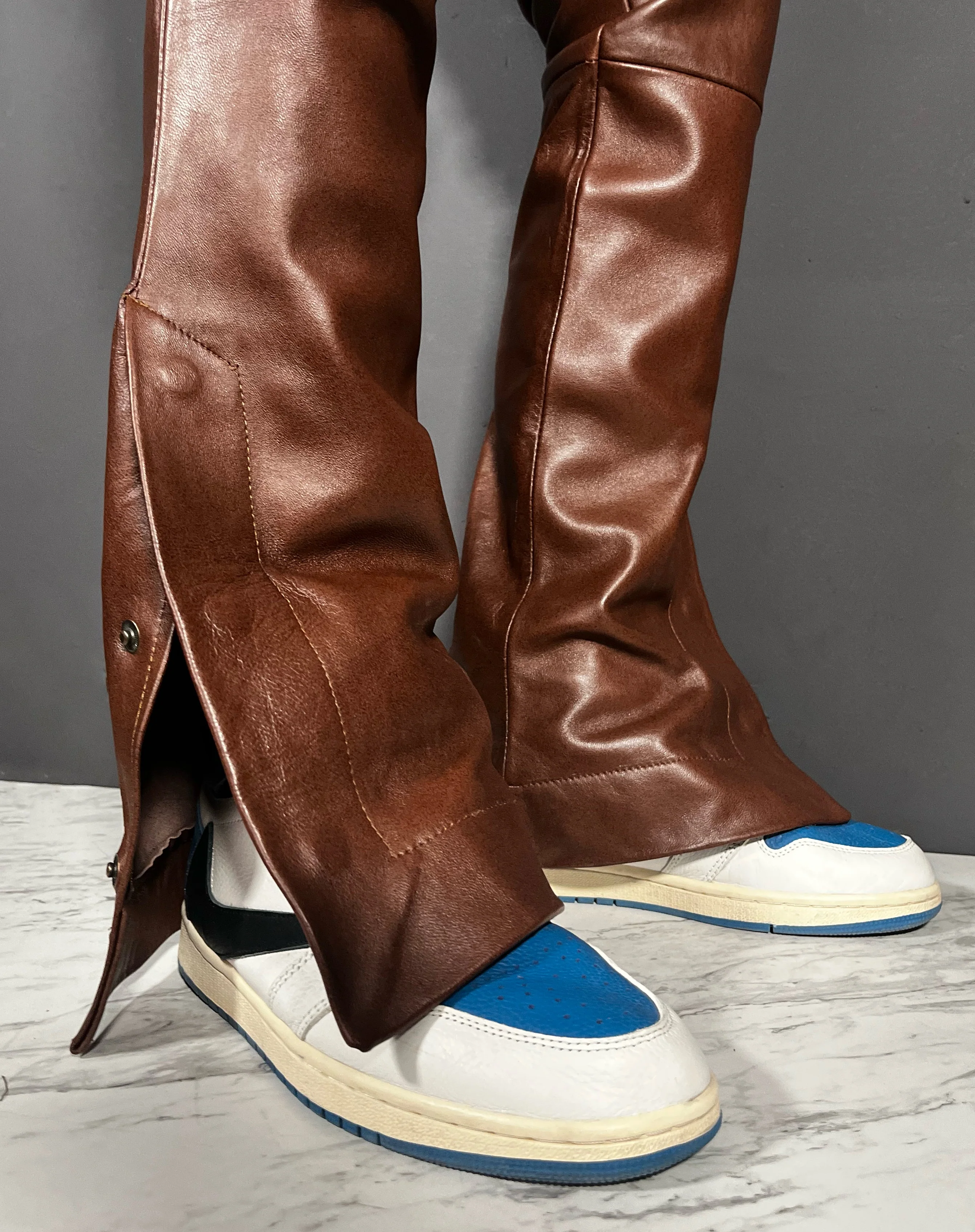 Cargo caramelo leather pants - Image 10