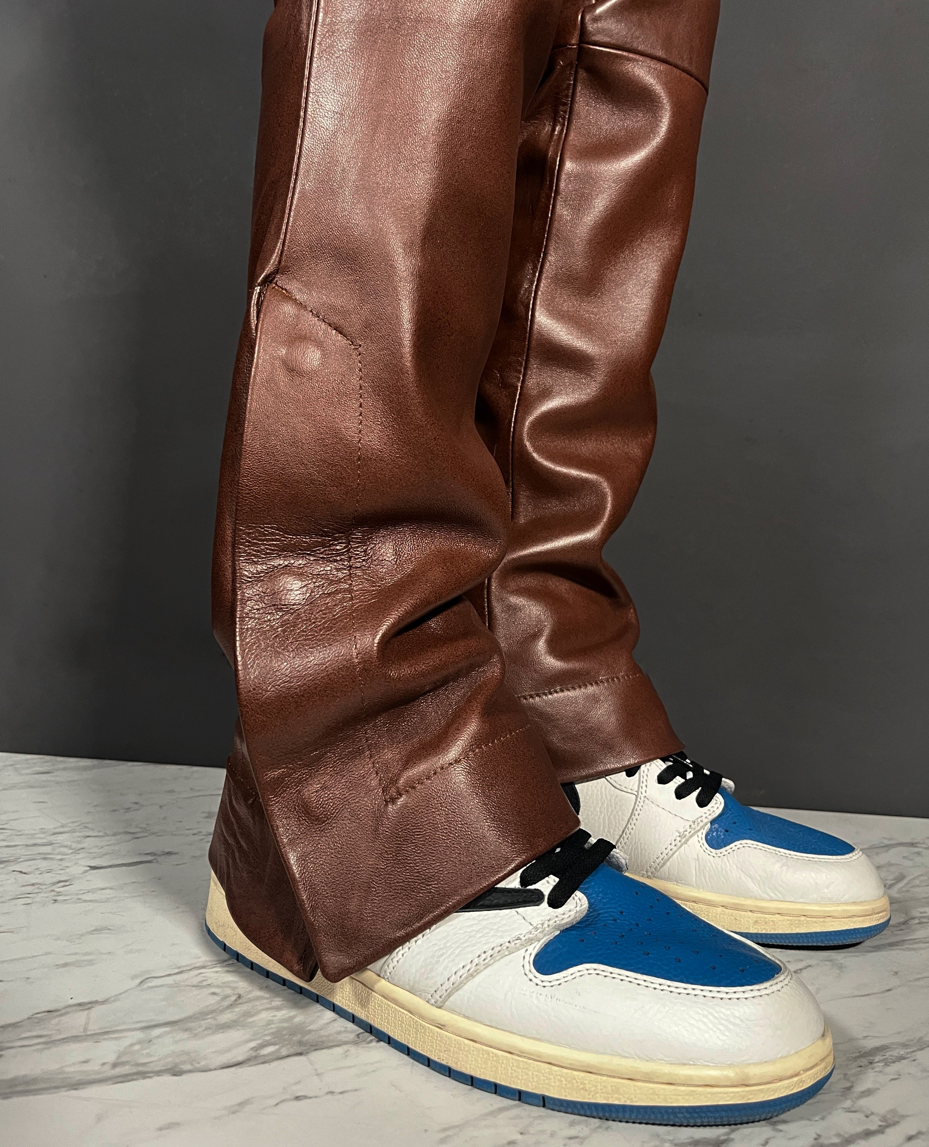 Cargo caramelo leather pants - Image 6