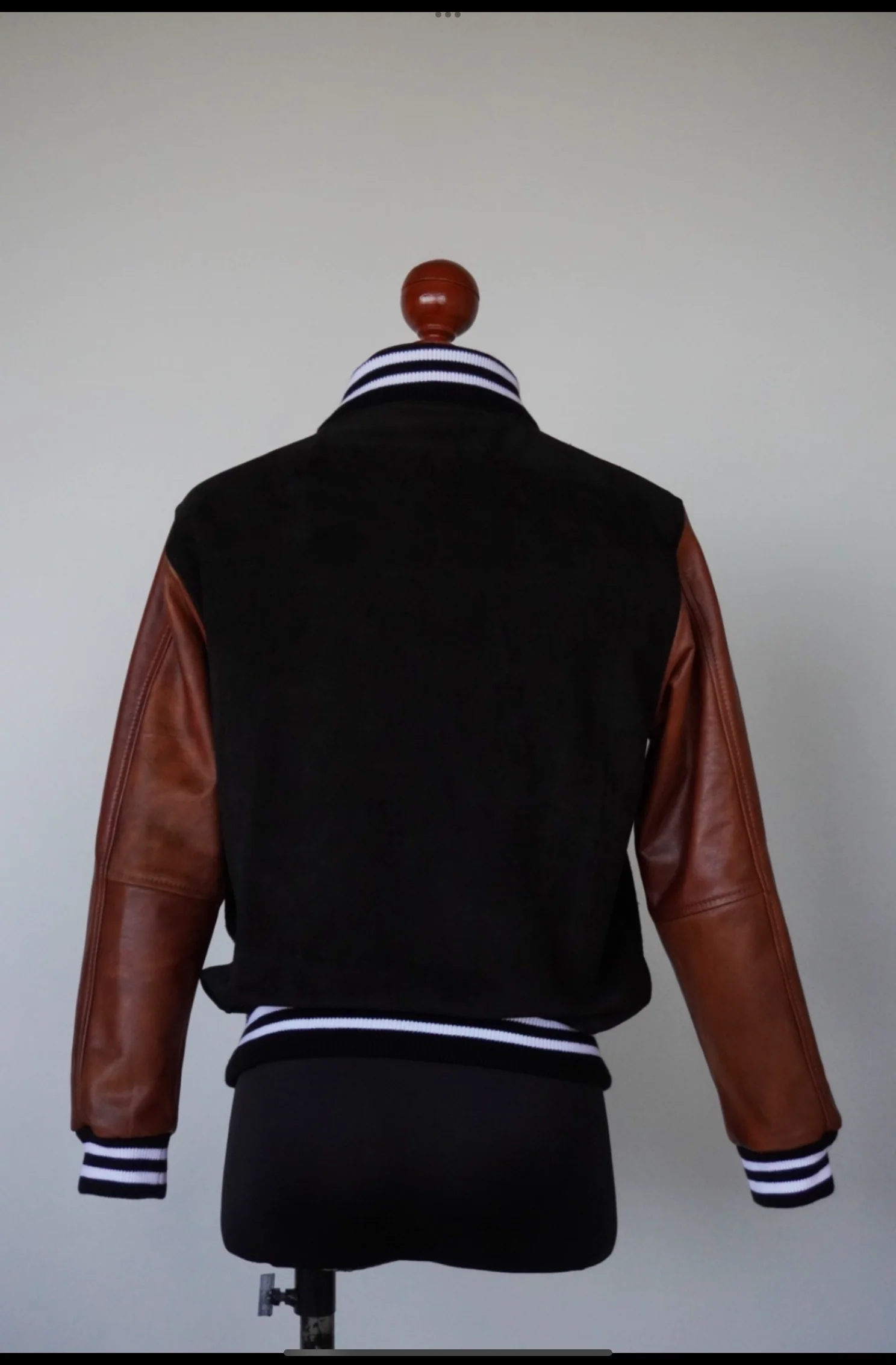 High school bomber black & brown - Image 11