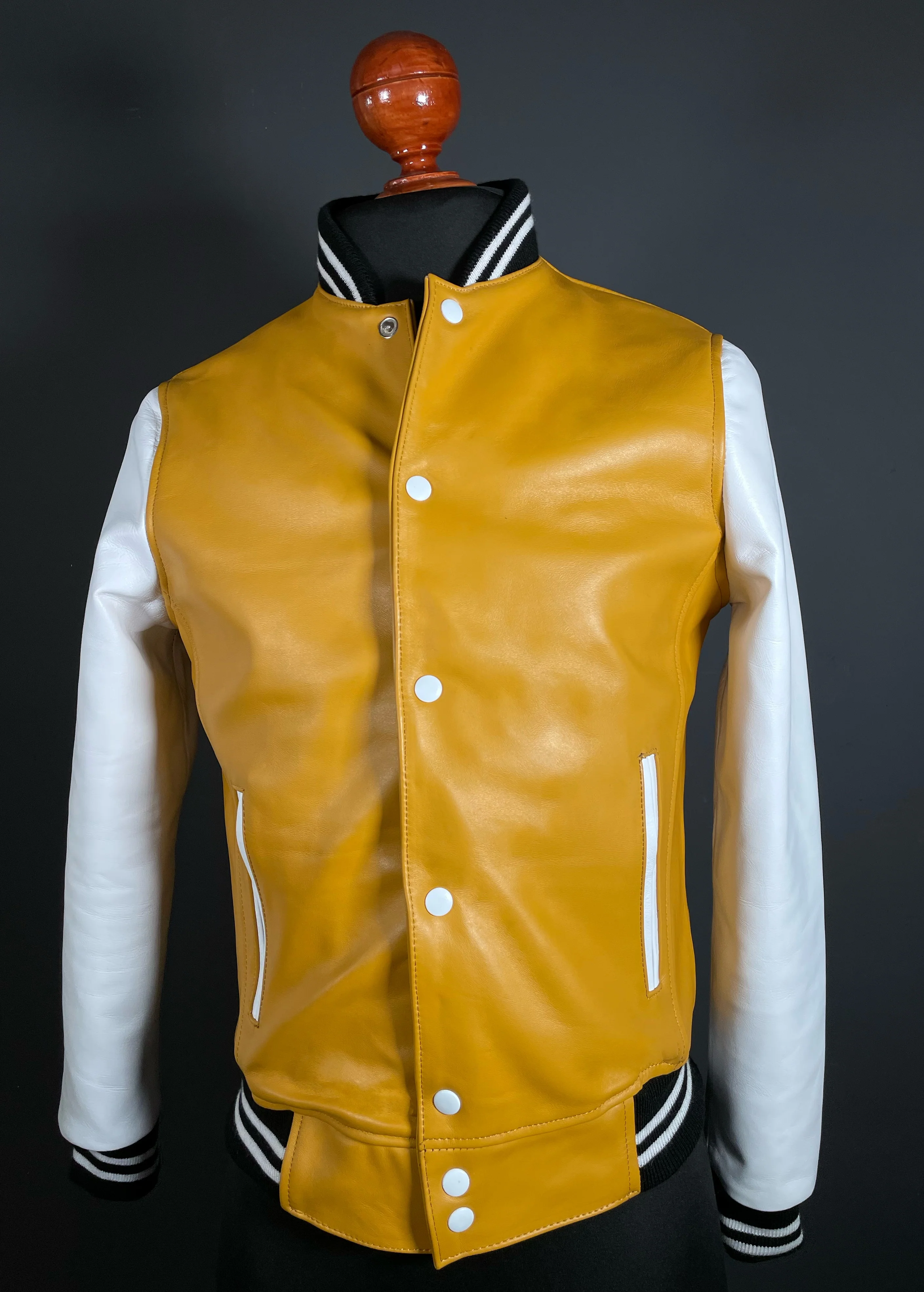 High school bomber black & yellow - Image 4