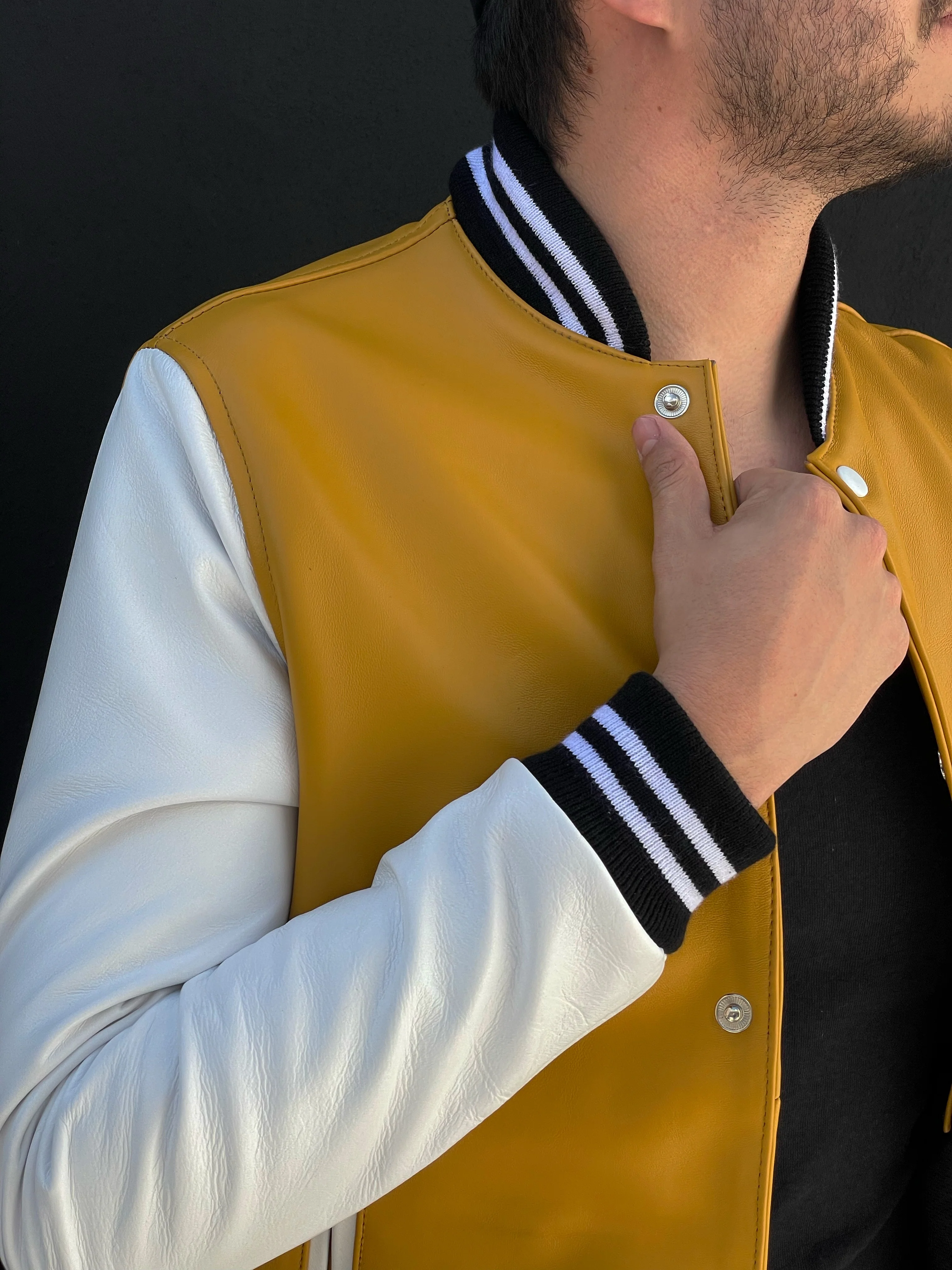High school bomber black & yellow - Image 6