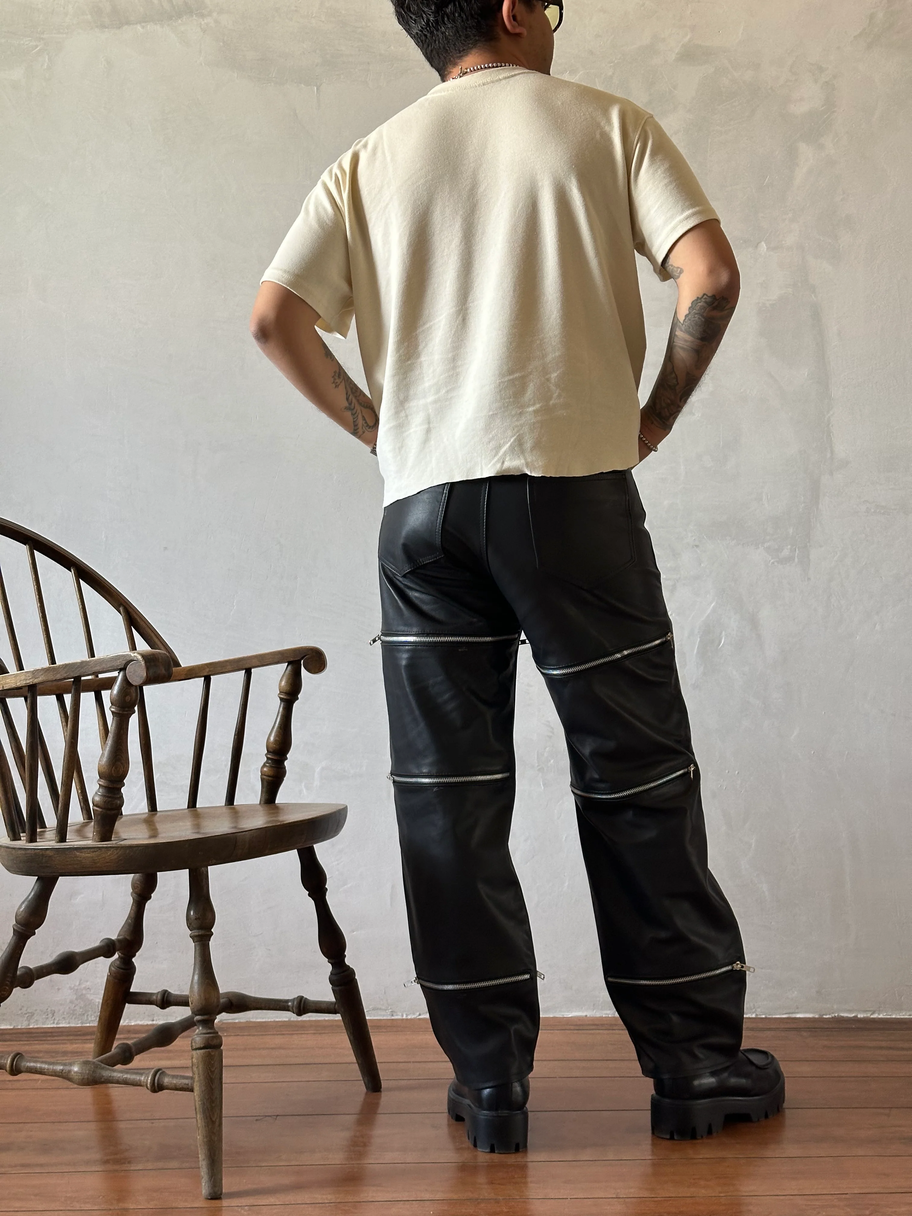 Leather jeans zipper - Image 7